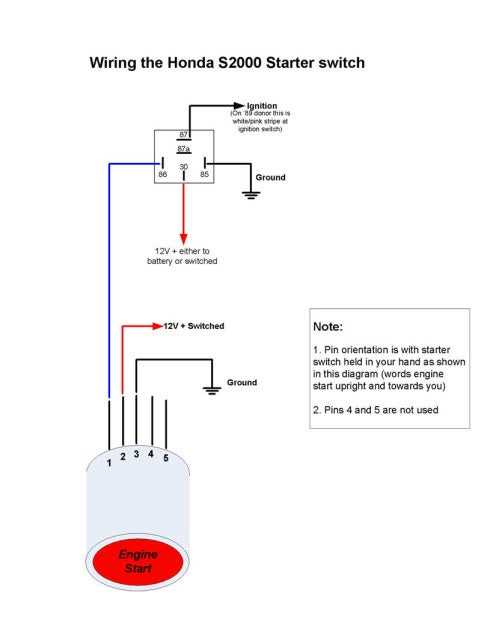 engine start button wiring diagram