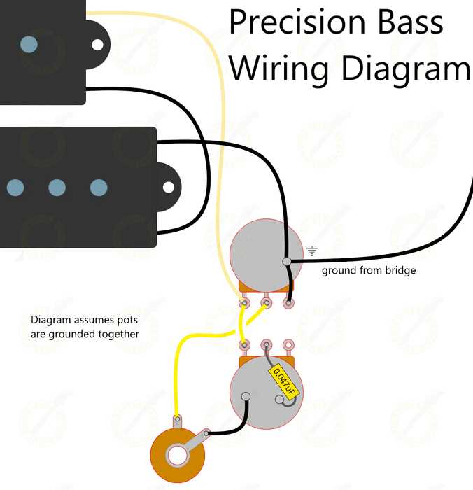 fender p bass wiring diagram