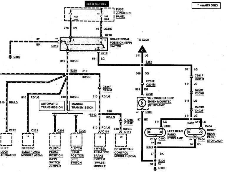 ford ranger tail light wiring diagram