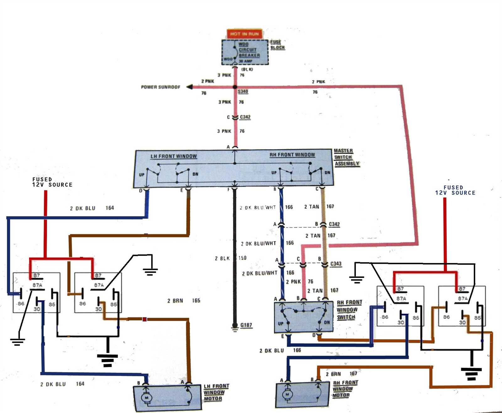 gm 5 pin power window switch wiring diagram