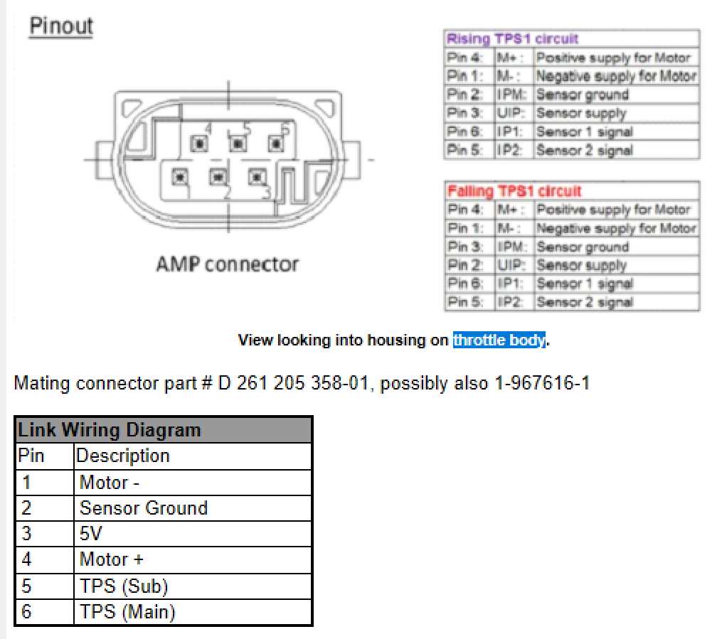 gm 8 pin to 6 pin throttle body wiring diagram