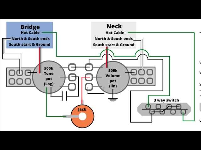 guitar wiring diagrams 2 pickups 1 volume 1 tone