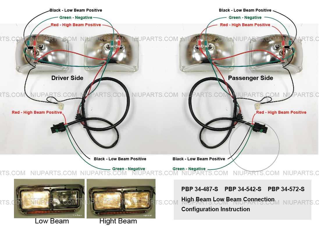 headlight high beam low beam wiring diagram