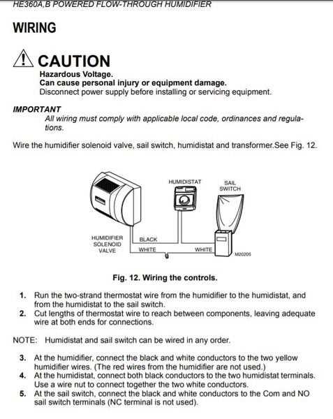 honeywell humidifier wiring diagram