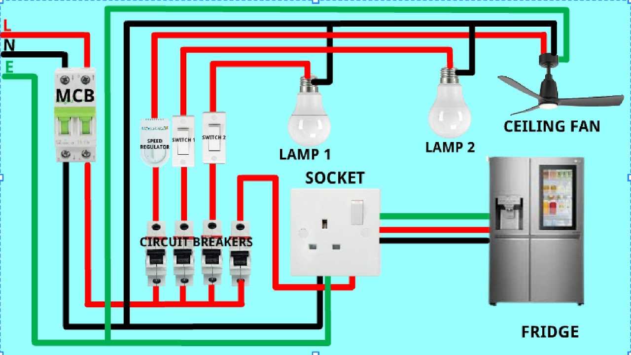 house wiring single line diagram