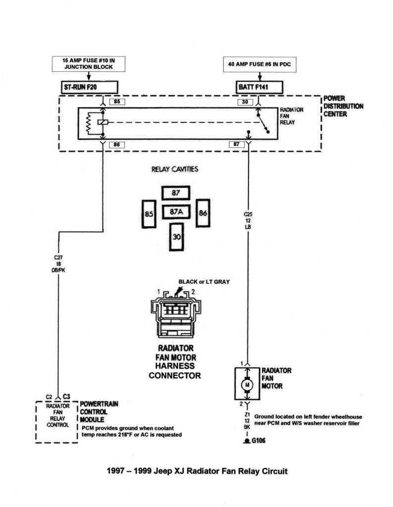 jeep jk cooling fan wiring diagram