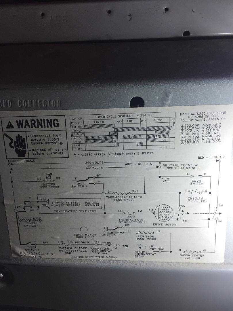 kenmore electric dryer wiring diagram