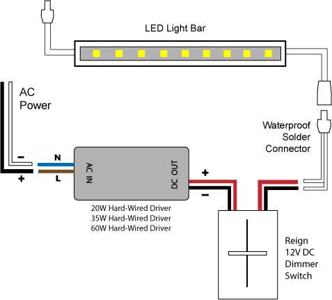 led light switch wiring diagram