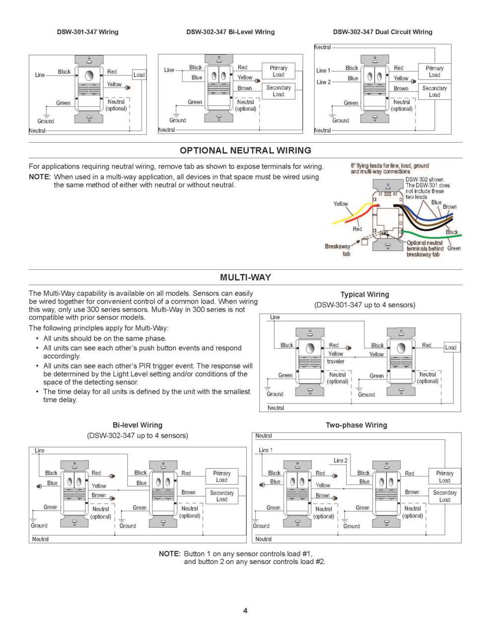 leviton 3 way motion sensor switch wiring diagram