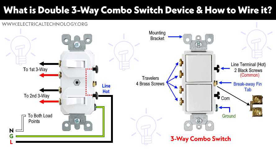 leviton switch outlet combination wiring diagram