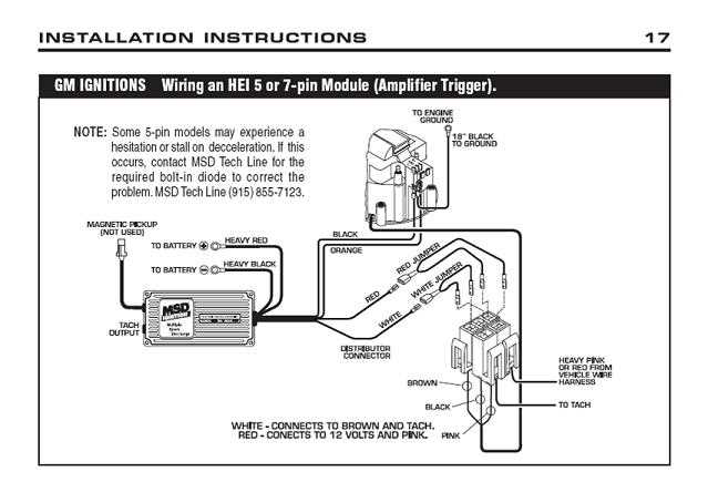 msd distributor wiring diagram