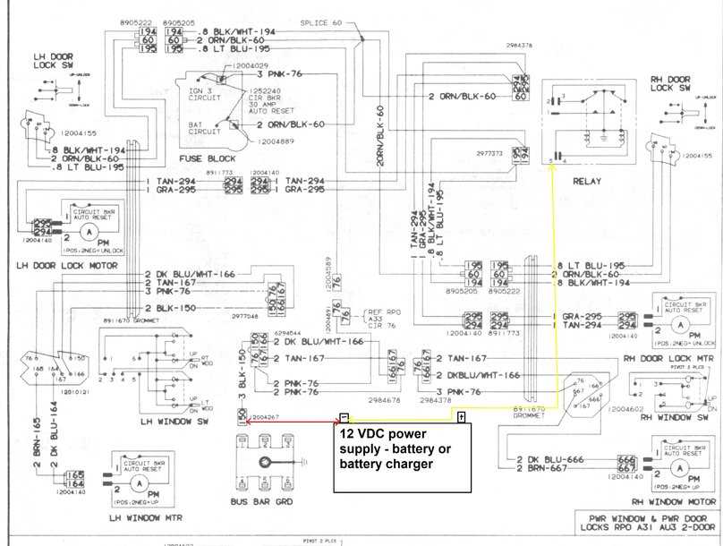 power window wiring diagram chevy