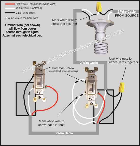 simple 3 way switch wiring diagram