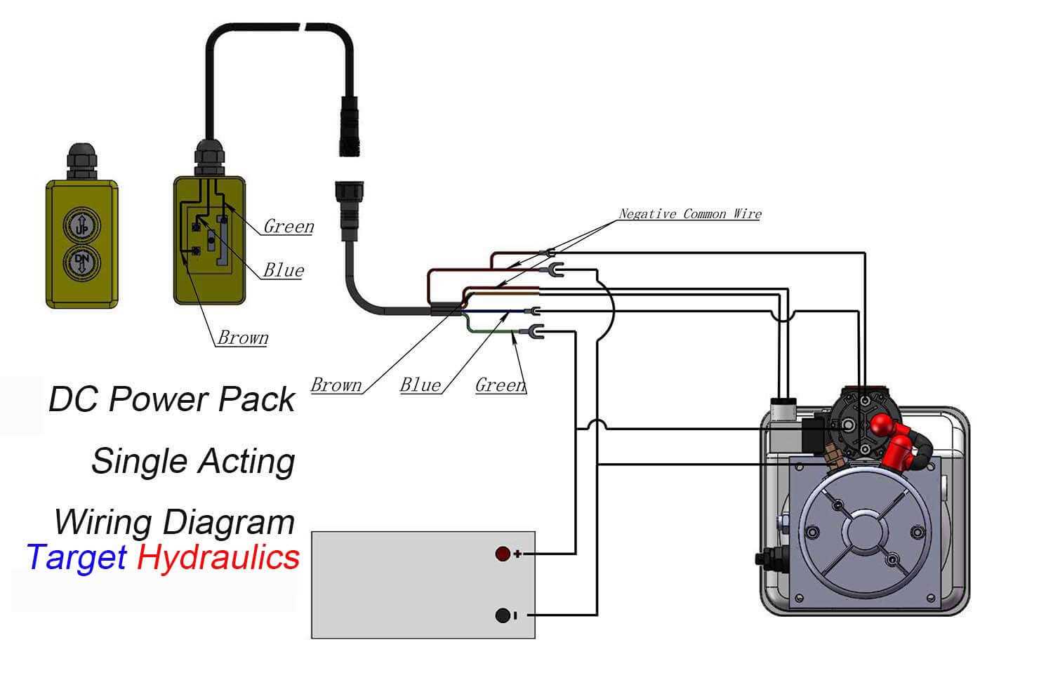 single acting hydraulic pump wiring diagram