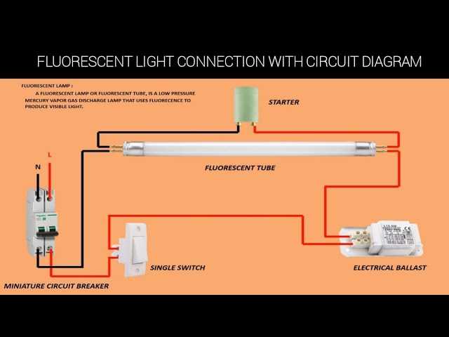 single fluorescent light wiring diagram