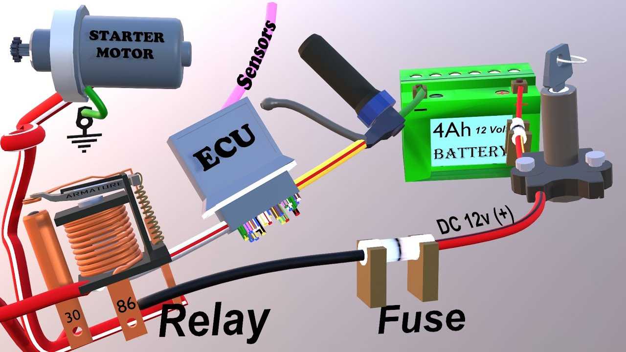 starter motor wiring diagram with relay