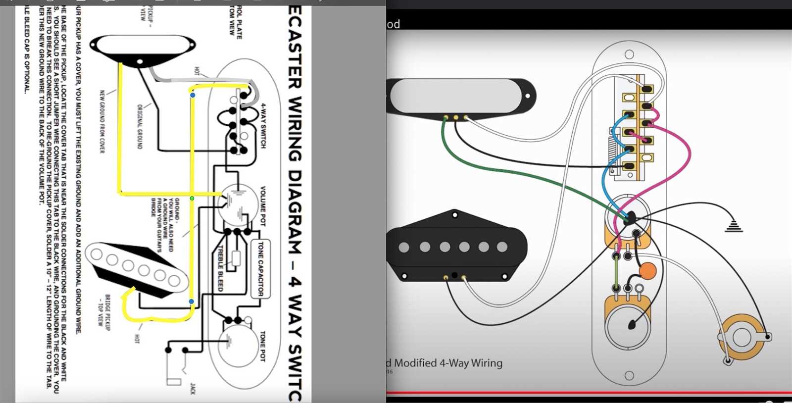 telecaster wiring diagram 4 way switch