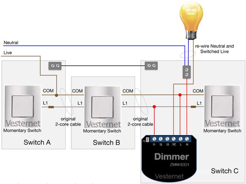 wiring diagram for 3 way light switch