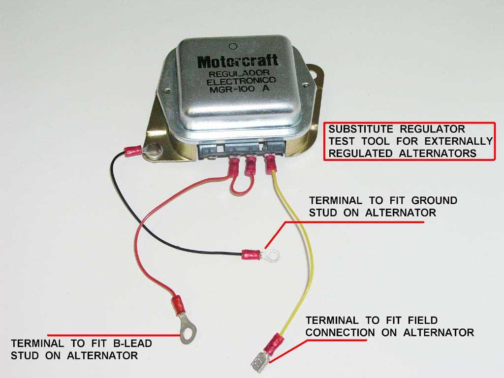 wiring diagram for alternator with external voltage regulator