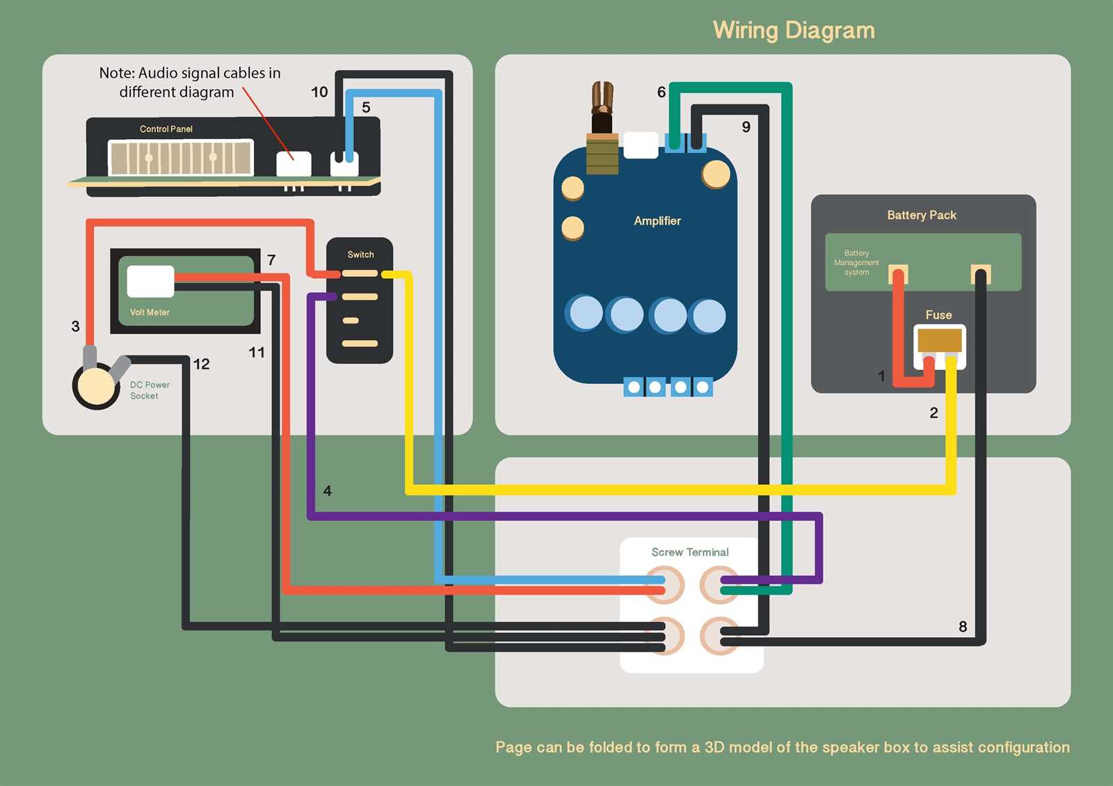 wiring diagram for component speakers