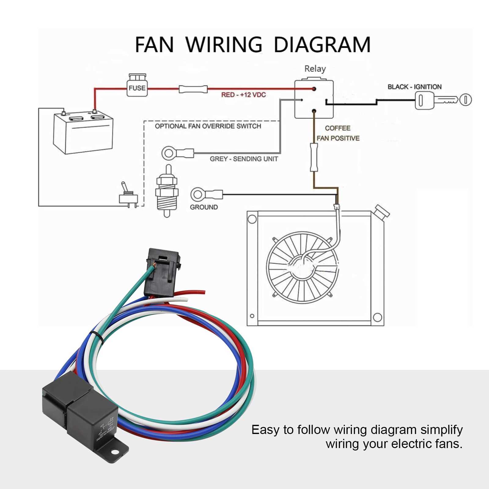 wiring diagram for electric radiator fan