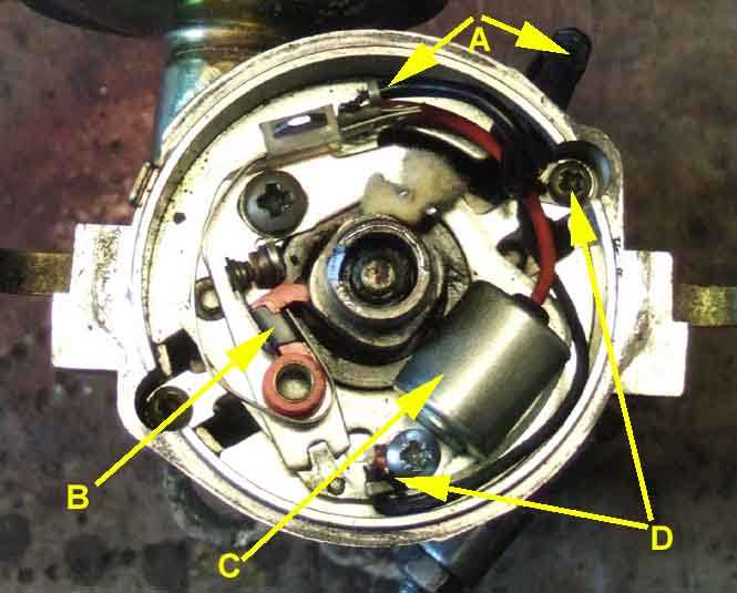 wiring diagram for points distributor