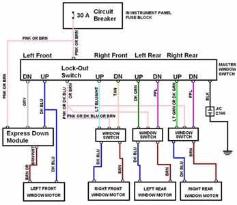 wiring diagram for power windows