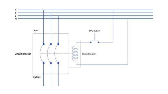 wiring diagram for shunt trip circuit breaker