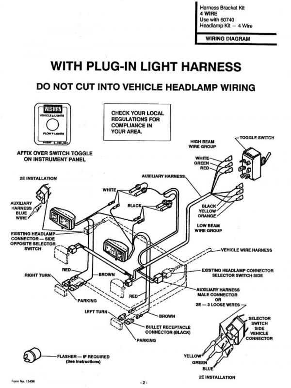 wiring diagram for sno way plow