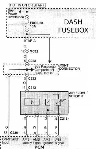 wiring diagram mass air flow sensor