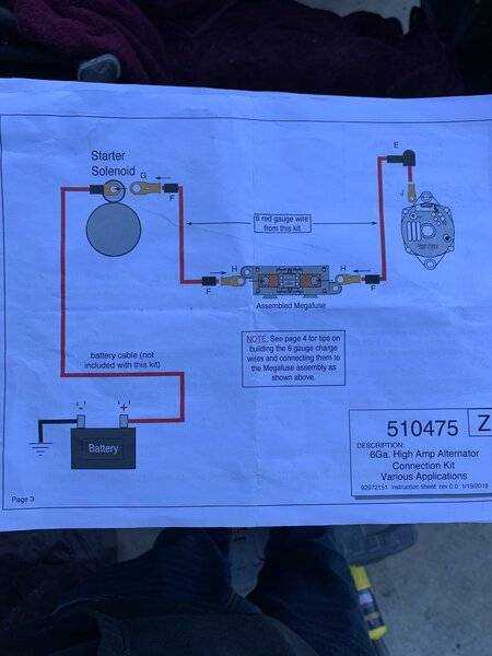 wiring one wire alternator diagram