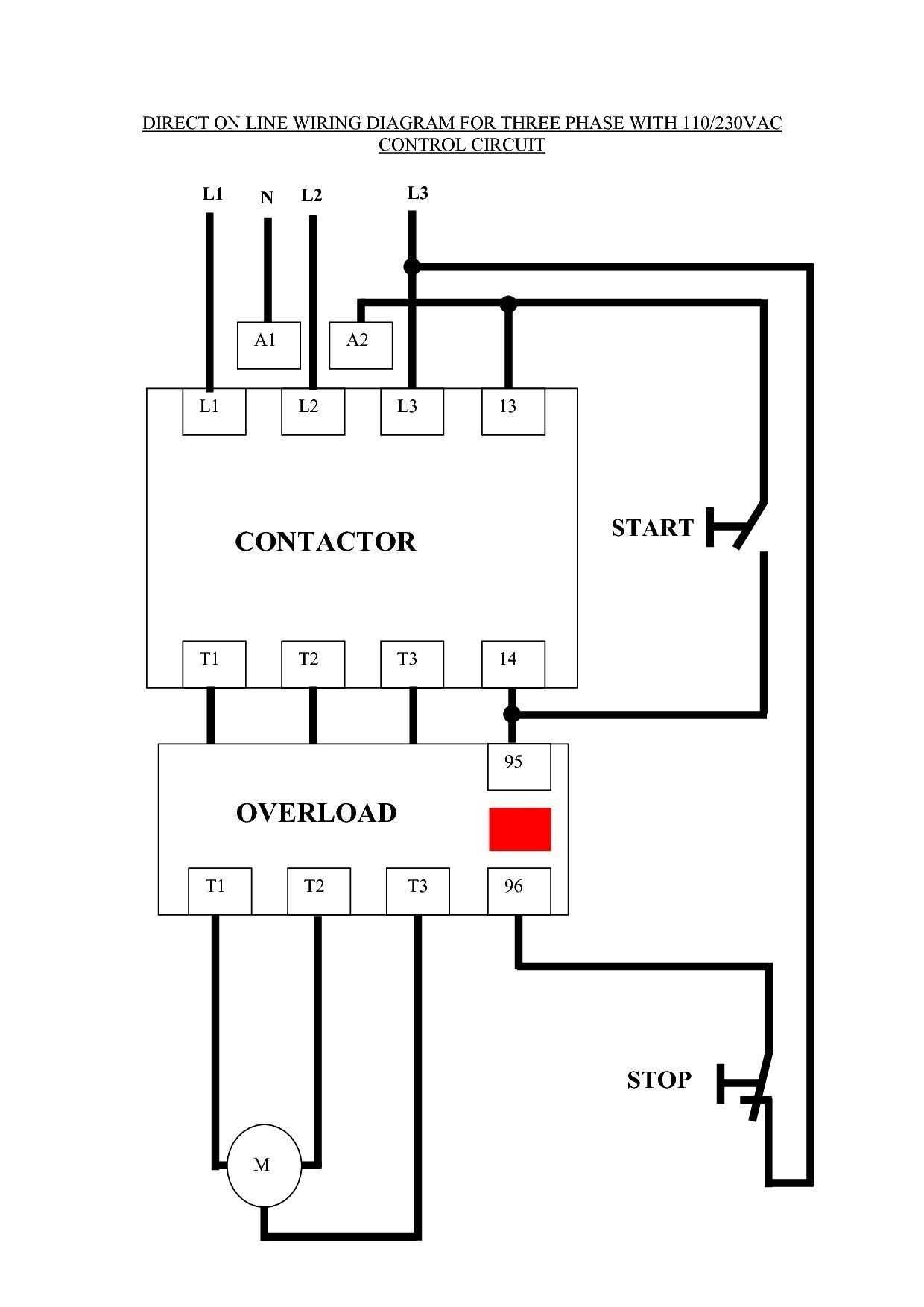 motor starter wiring diagram