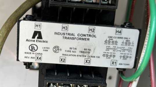 control transformer wiring diagram