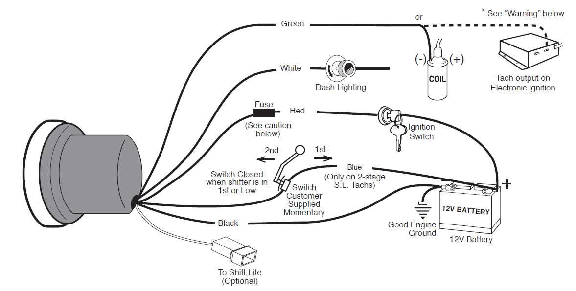 autogage tach wiring diagram