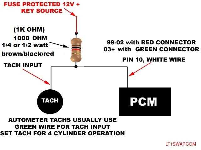 autogage tach wiring diagram