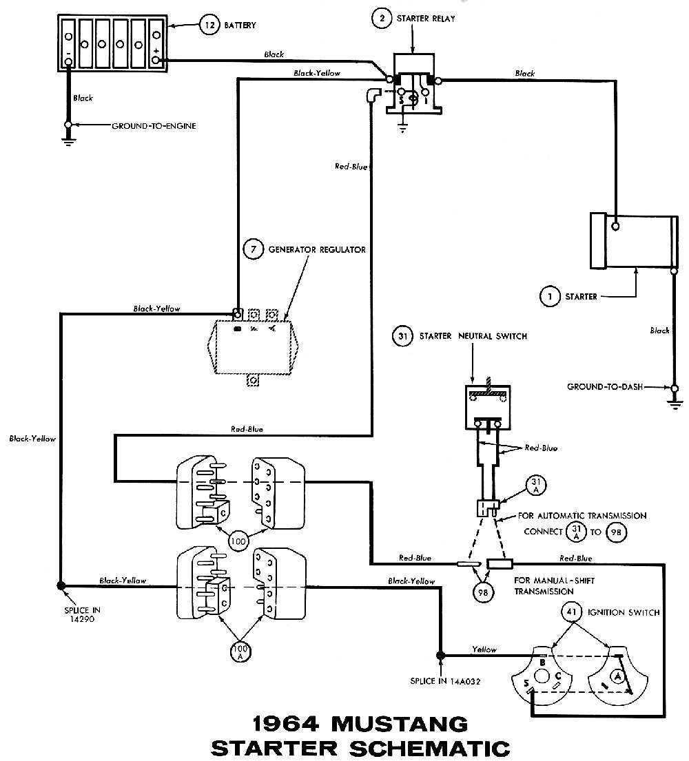 1965 mustang starter solenoid wiring diagram