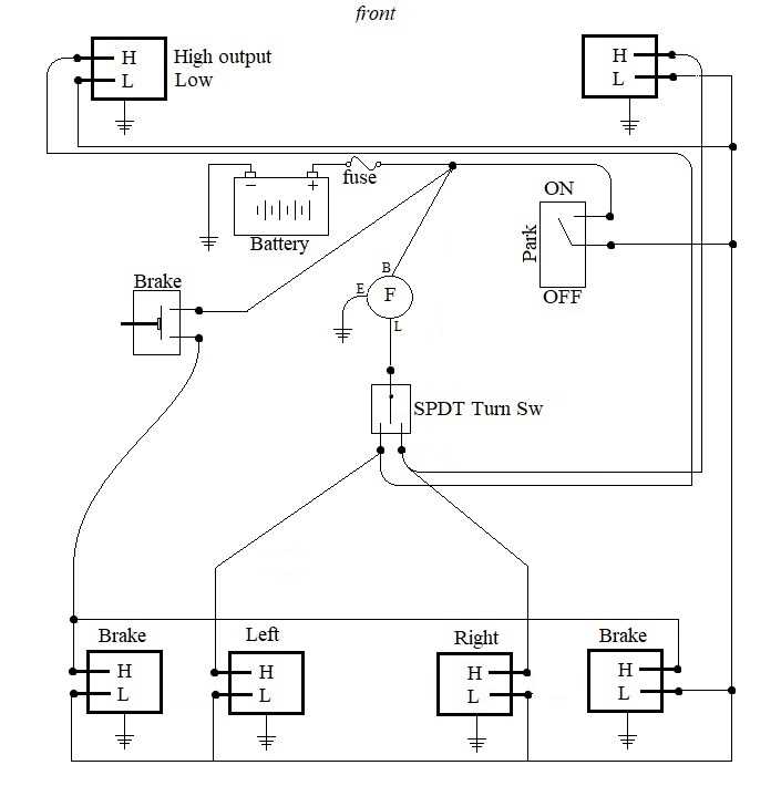 brake and turn signal wiring diagram