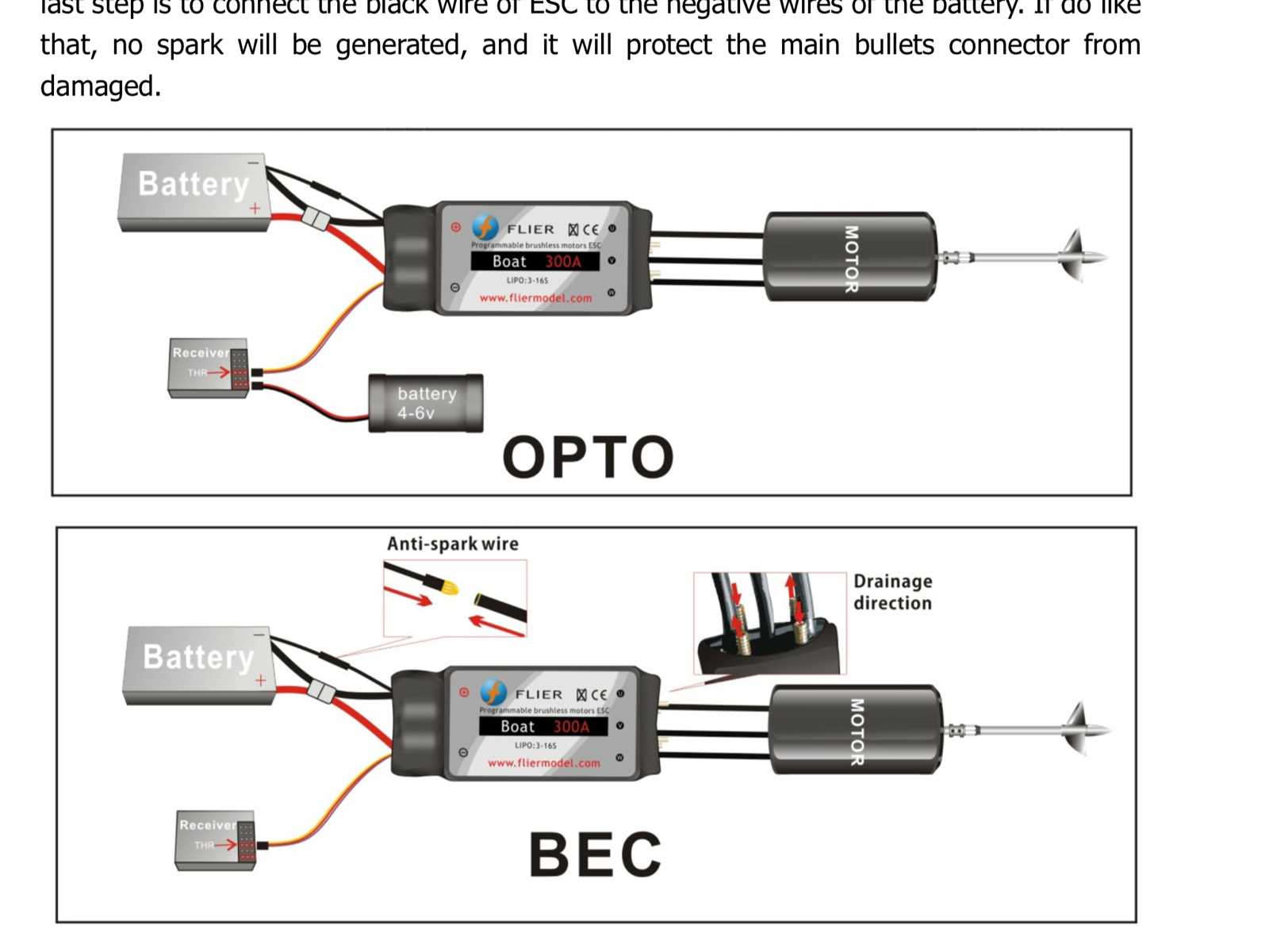 brushless esc wiring diagram