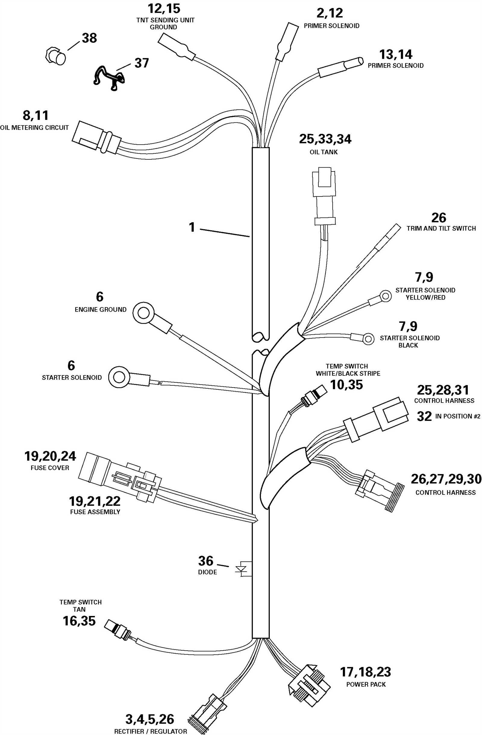 johnson outboard wiring harness diagram