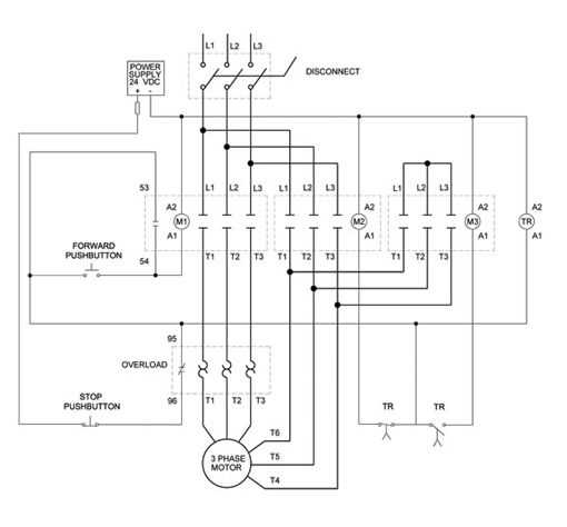 wiring diagram 3 phase motor