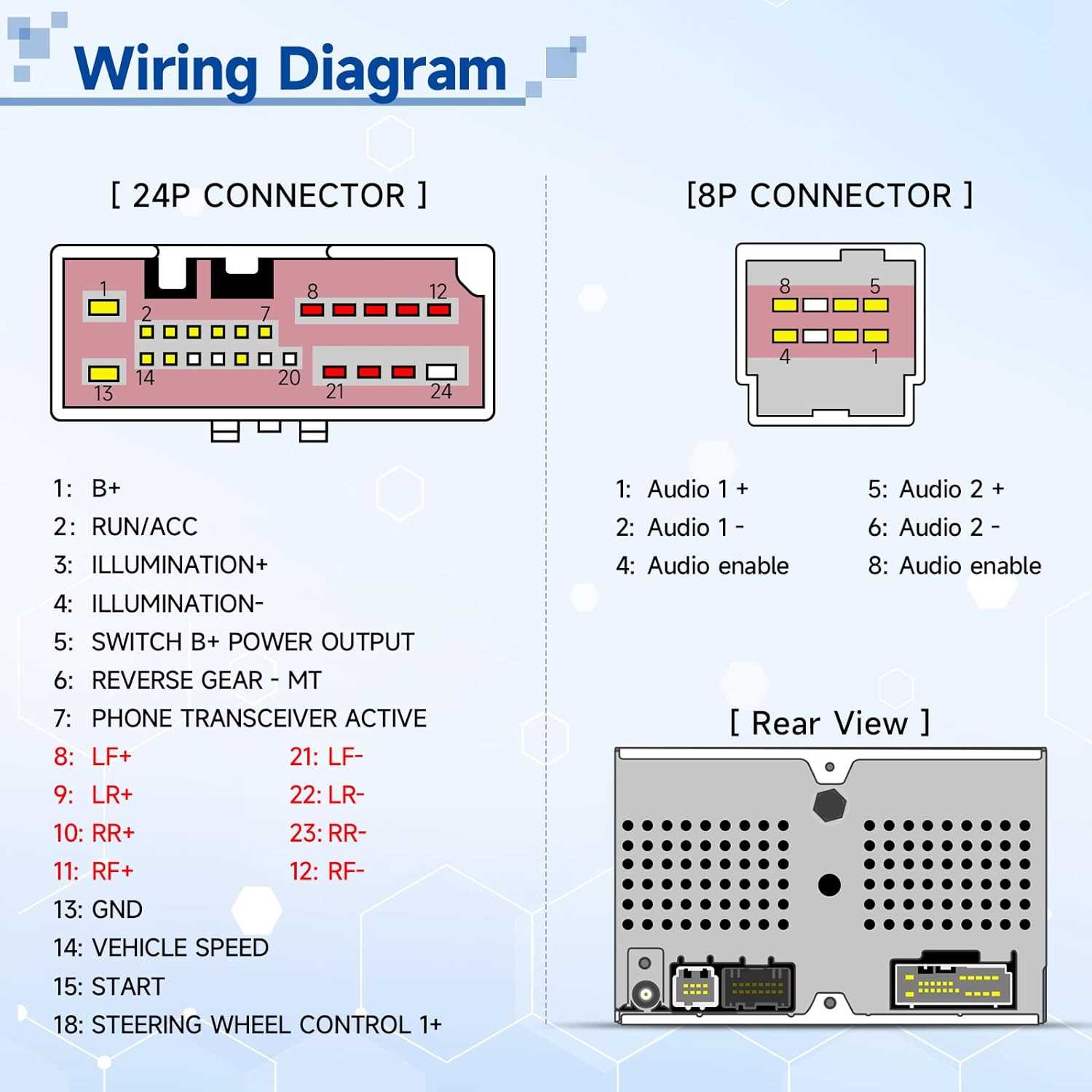 clarion radio wiring diagram code