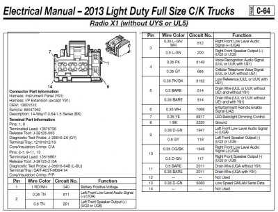 color code 2005 chevy silverado radio wiring harness diagram