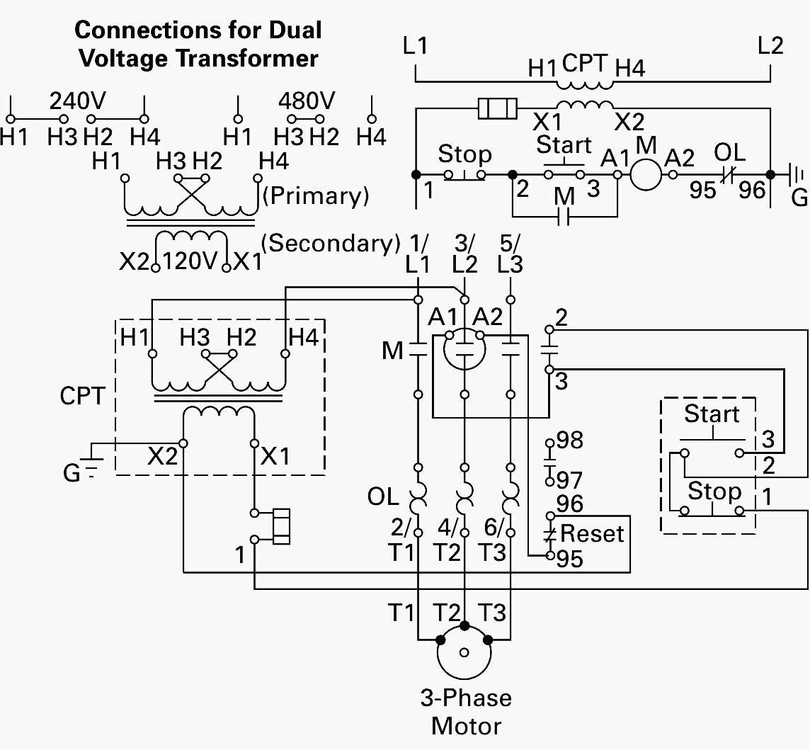 control transformer wiring diagram