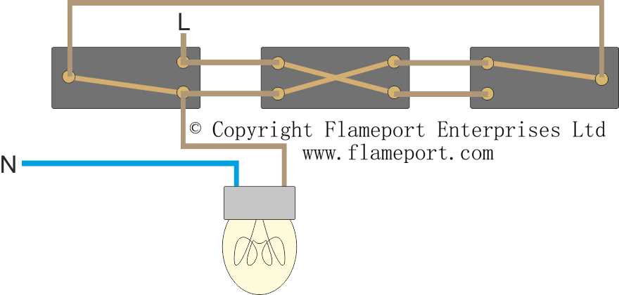 diagram of three way switch wiring