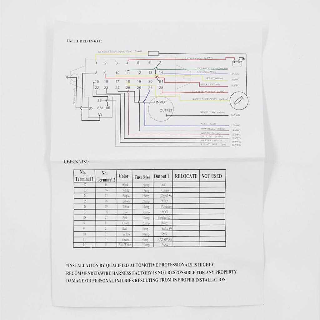 12 circuit wiring harness diagram