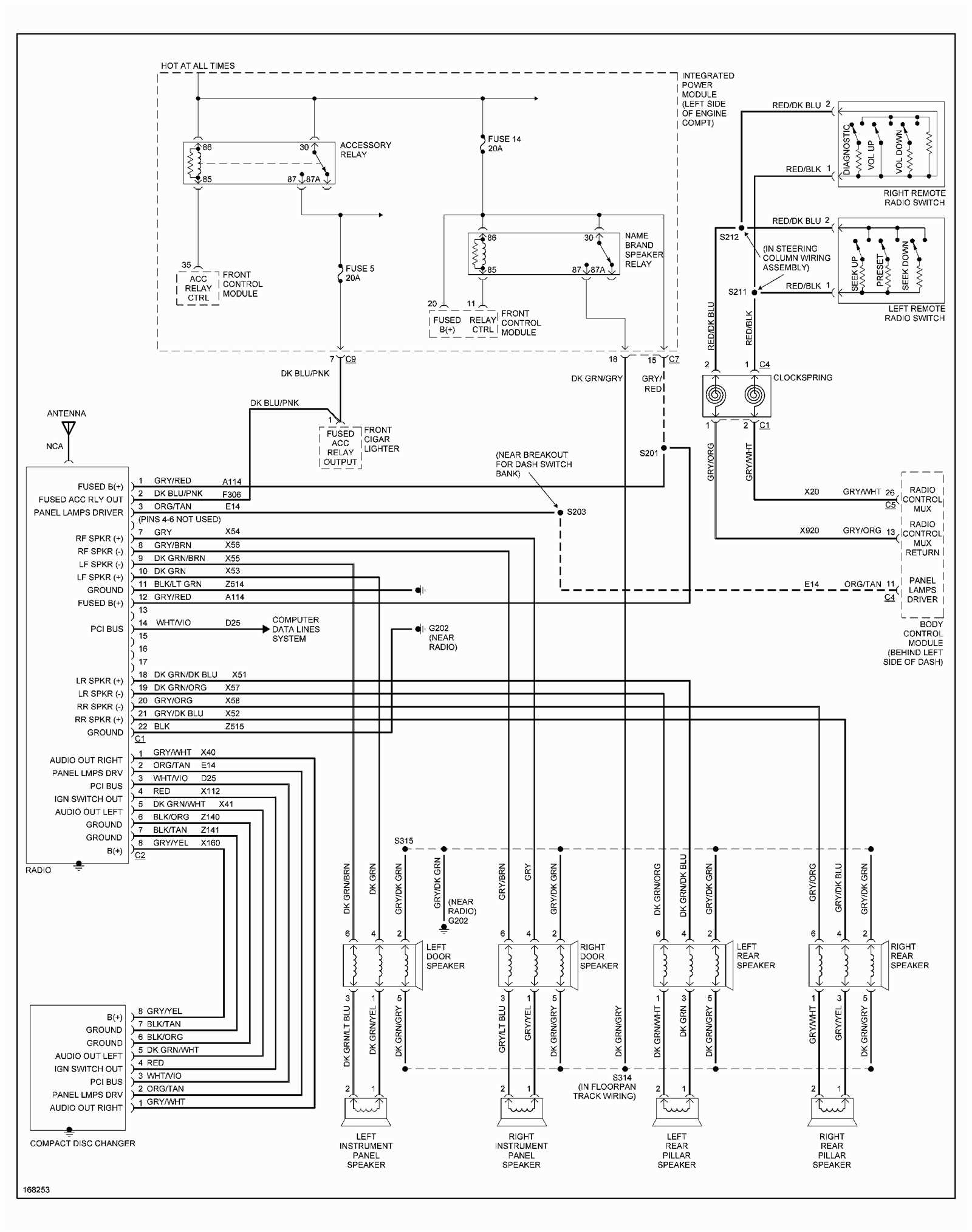 1998 dodge ram radio wiring diagram