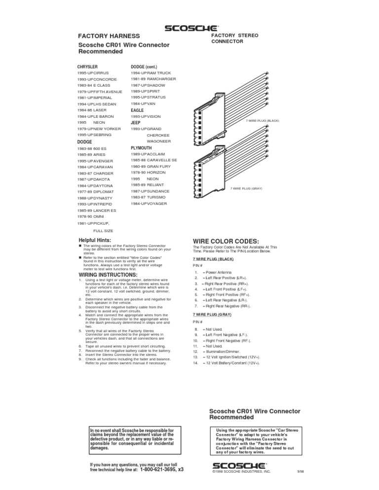 delco six pin connector cassette wiring diagram