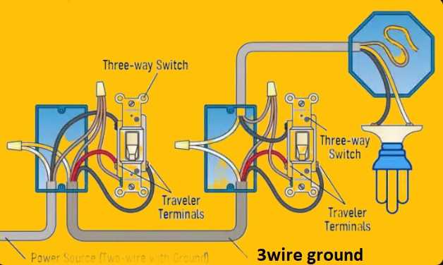 diagram of three way switch wiring