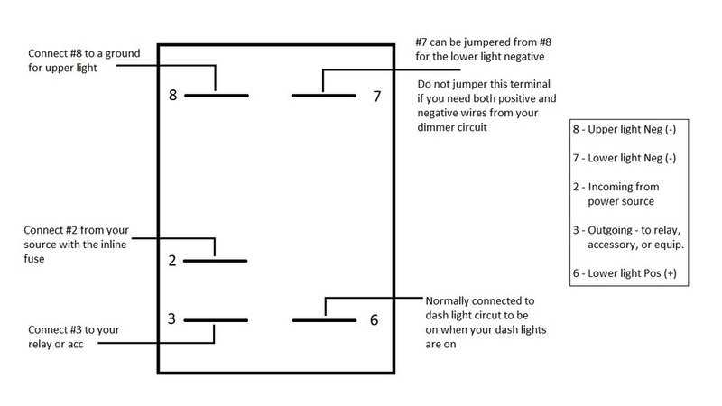 dorman 8 pin rocker switch wiring diagram