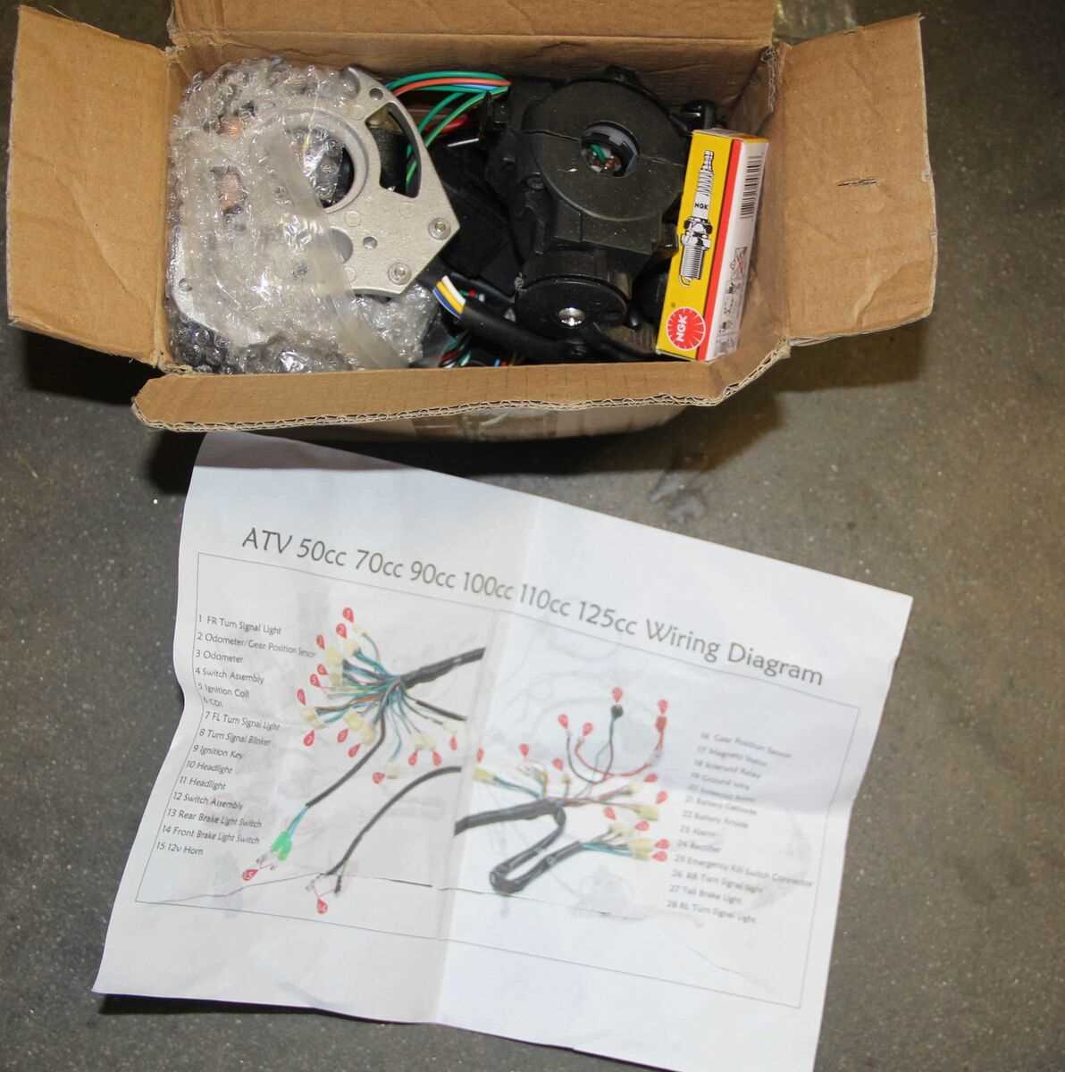 chinese 110cc atv wiring diagram